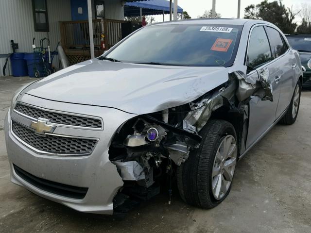 1G11H5SA6DF244568 - 2013 CHEVROLET MALIBU LTZ SILVER photo 2