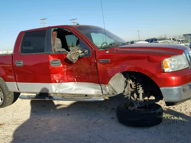 1FTPW12V87KD62930 - 2007 FORD F150 SUPER RED photo 9