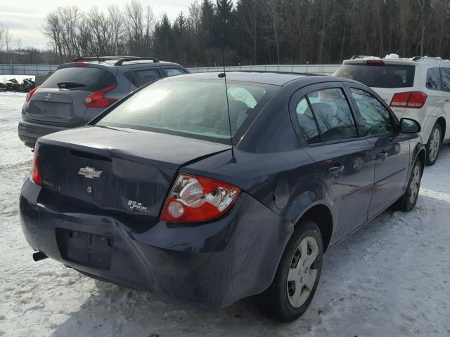 1G1AK58F687189091 - 2008 CHEVROLET COBALT LS BLUE photo 4