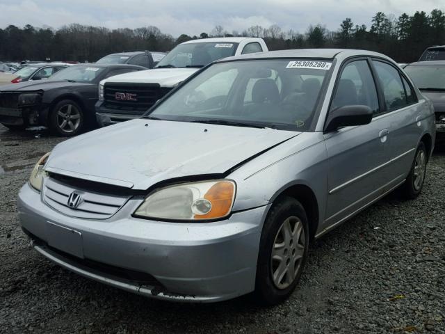 2HGES16533H560735 - 2003 HONDA CIVIC LX SILVER photo 2