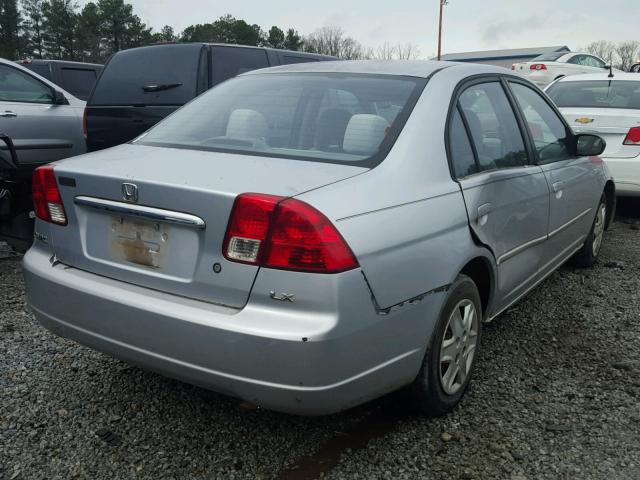 2HGES16533H560735 - 2003 HONDA CIVIC LX SILVER photo 4