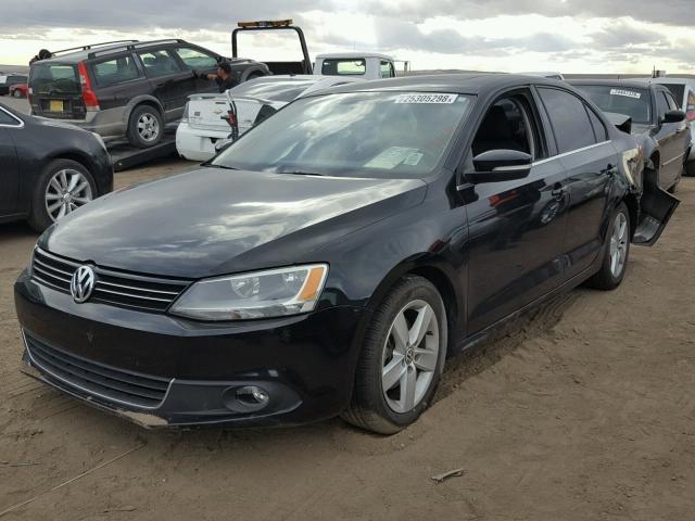 3VWLZ7AJ1BM308794 - 2011 VOLKSWAGEN JETTA SEL BLACK photo 2