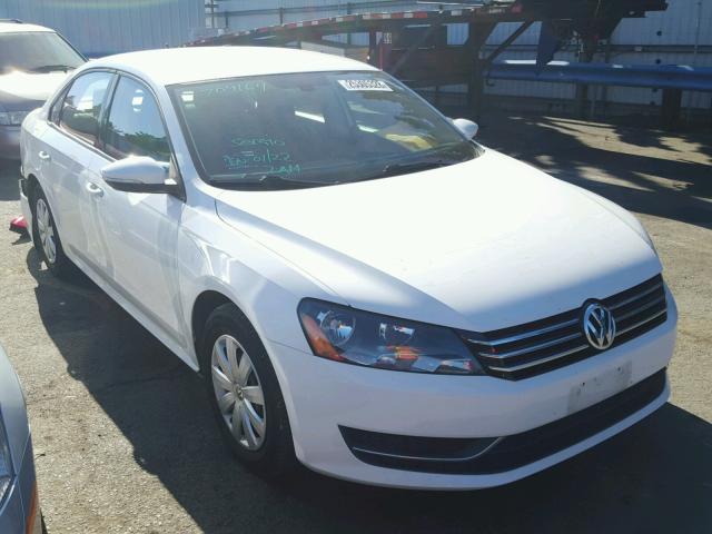 1VWAP7A37CC068510 - 2012 VOLKSWAGEN PASSAT S WHITE photo 1