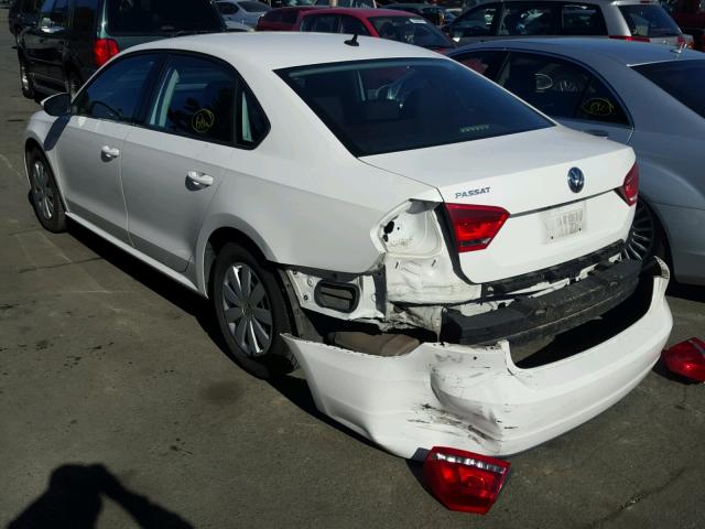 1VWAP7A37CC068510 - 2012 VOLKSWAGEN PASSAT S أبيض صورة 3
