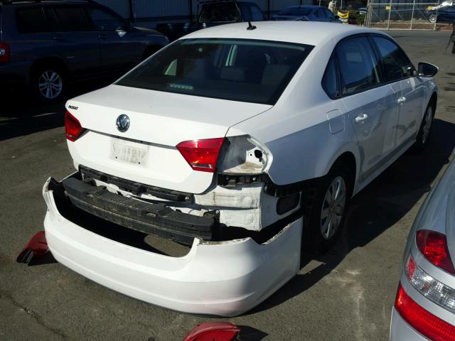 1VWAP7A37CC068510 - 2012 VOLKSWAGEN PASSAT S أبيض صورة 4