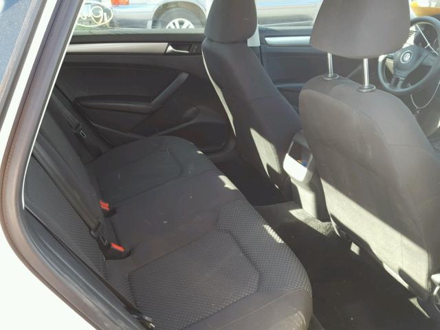 1VWAP7A37CC068510 - 2012 VOLKSWAGEN PASSAT S أبيض صورة 6