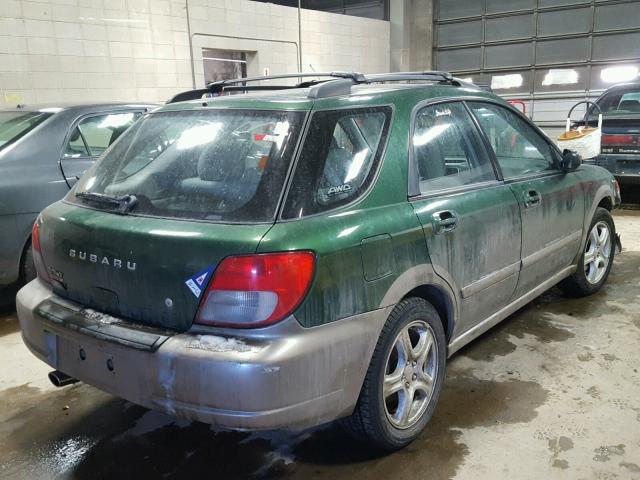 JF1GG68562H817089 - 2002 SUBARU IMPREZA OU GREEN photo 4