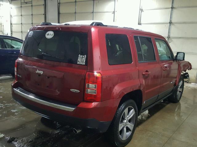 1C4NJRFB5GD501114 - 2016 JEEP PATRIOT LA RED photo 4