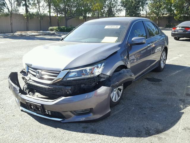 1HGCR2F71DA019287 - 2013 HONDA ACCORD EX CHARCOAL photo 2