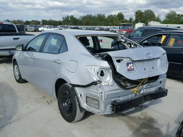 2T1BURHE6EC072173 - 2014 TOYOTA COROLLA L SILVER photo 3