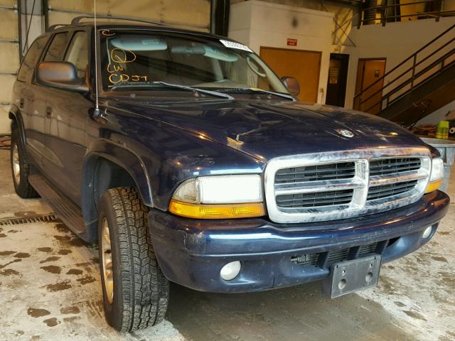 1D4HS48N33F573550 - 2003 DODGE DURANGO SL BLUE photo 1