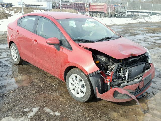 KNADM4A31E6385186 - 2014 KIA RIO LX RED photo 1