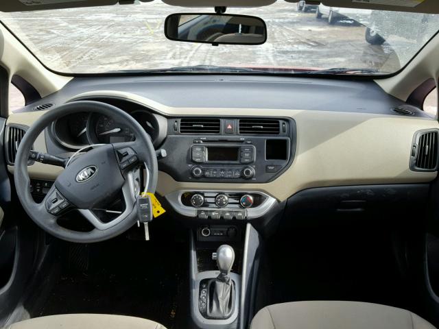 KNADM4A31E6385186 - 2014 KIA RIO LX Կարմիր լուսանկար 9