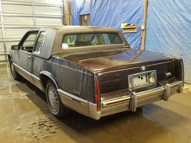 1G6CD13BXN4273194 - 1992 CADILLAC DEVILLE BURGUNDY photo 3