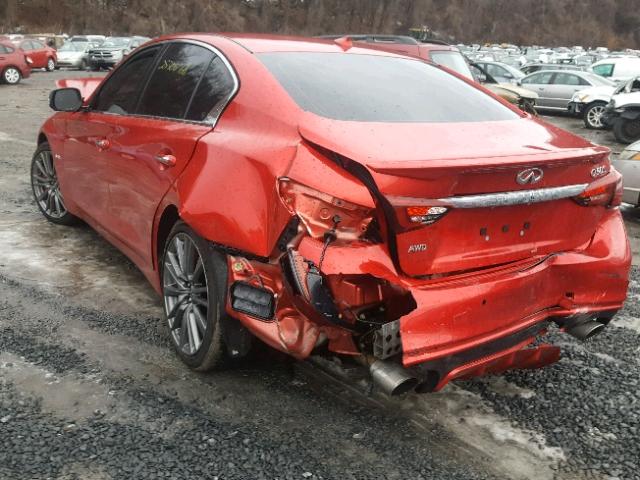 JN1FV7AR5JM480342 - 2018 INFINITI Q50 RED SP RED photo 3