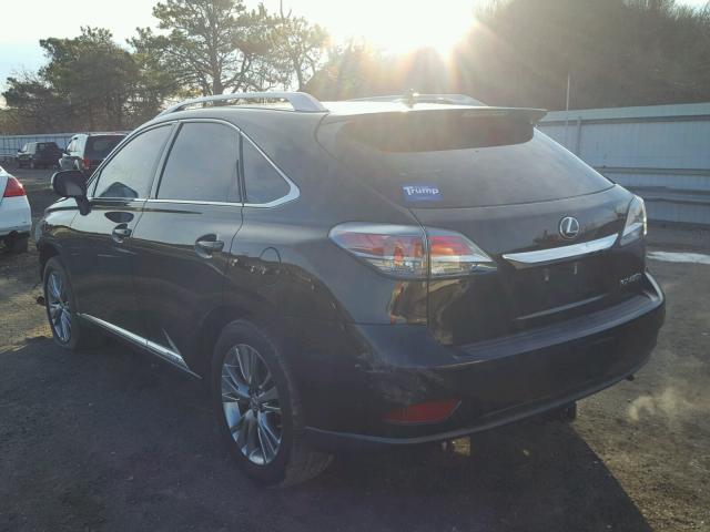 JTJBC1BA8D2052401 - 2013 LEXUS RX 450 BLACK photo 3