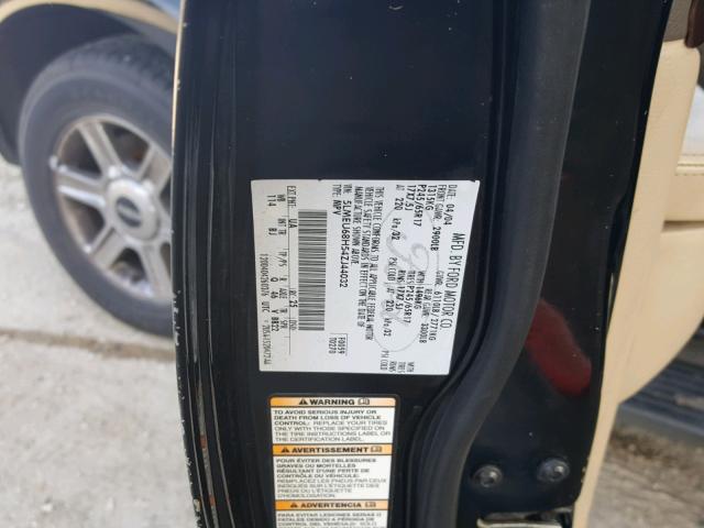 5LMEU68H54ZJ44032 - 2004 LINCOLN AVIATOR 黑色 照片 10