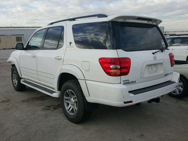 5TDBT48A53S155326 - 2003 TOYOTA SEQUOIA LI WHITE photo 3