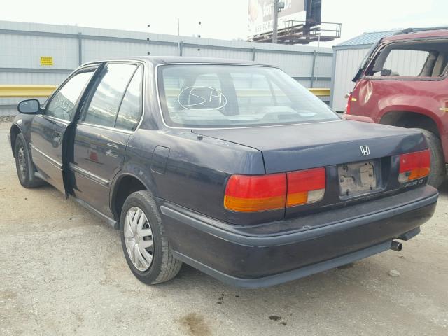 JHMCB7650NC033426 - 1992 HONDA ACCORD LX BLUE photo 3