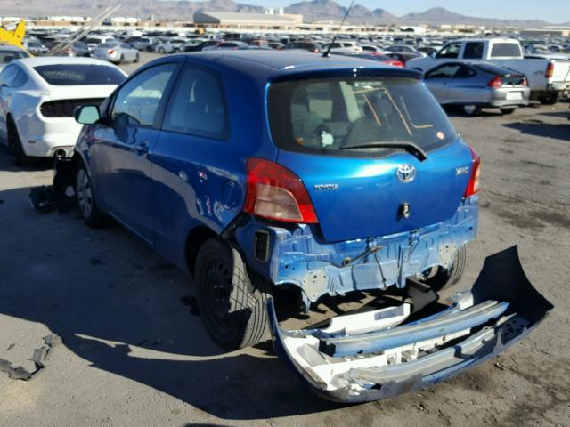 JTDJT923785194161 - 2008 TOYOTA YARIS BLUE photo 3