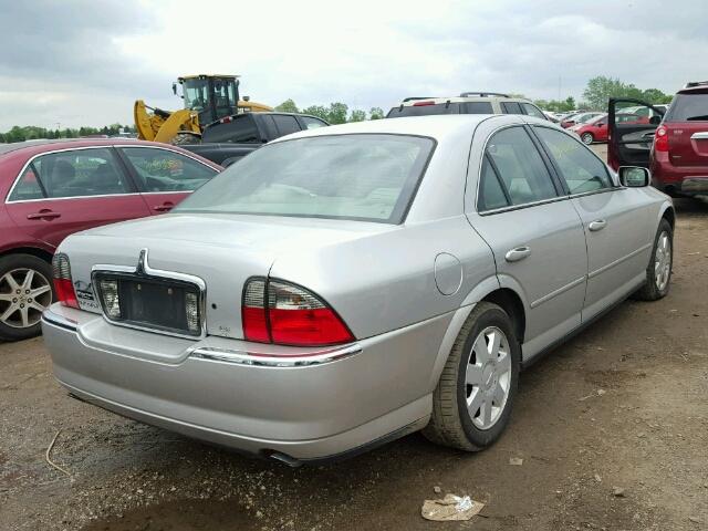 1LNHM86S04Y642722 - 2004 LINCOLN LS SILVER photo 4
