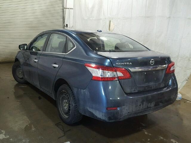 3N1AB7AP5FY271057 - 2015 NISSAN SENTRA S BLUE photo 3