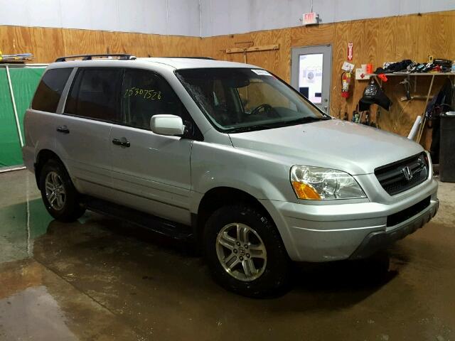 2HKYF18523H535877 - 2003 HONDA PILOT EXL SILVER photo 1