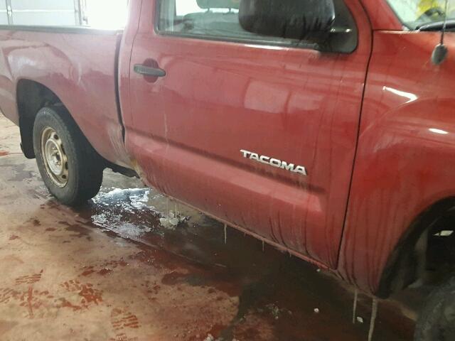 5TENX22N45Z127007 - 2005 TOYOTA TACOMA RED photo 9