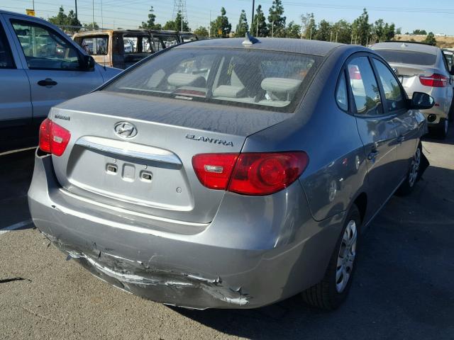 KMHDU4AD4AU126897 - 2010 HYUNDAI ELANTRA BL GRAY photo 4