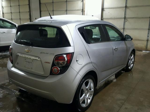 1G1JE6SB6D4229801 - 2013 CHEVROLET SONIC LTZ SILVER photo 4