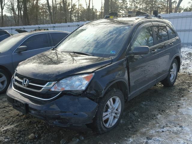 5J6RE4H57BL103153 - 2011 HONDA CR-V EX BLACK photo 2