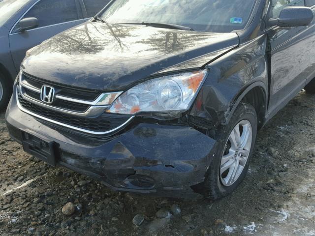 5J6RE4H57BL103153 - 2011 HONDA CR-V EX BLACK photo 9