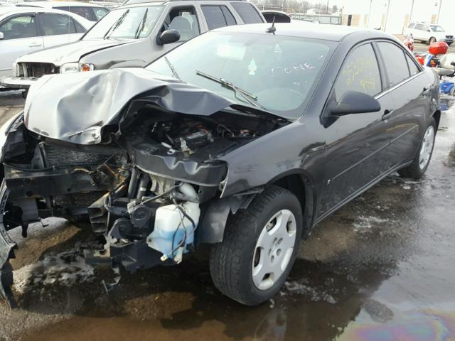 1G2ZF57B484259321 - 2008 PONTIAC G6 VALUE L BLACK photo 2