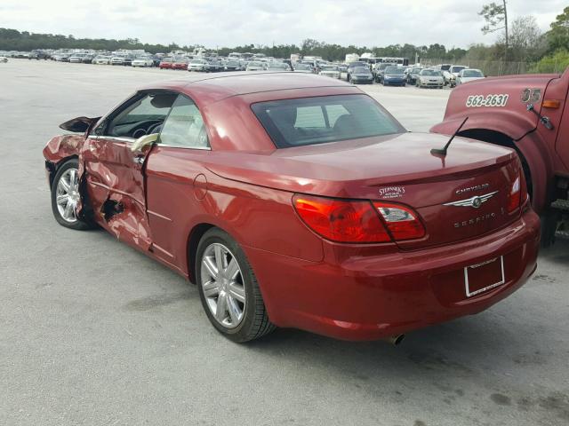 1C3BC6EV5AN147544 - 2010 CHRYSLER SEBRING LI RED photo 3