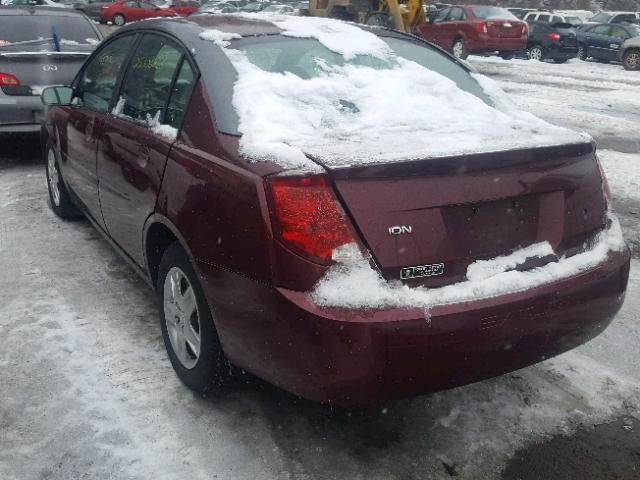 1G8AJ52F63Z105720 - 2003 SATURN ION LEVEL BURGUNDY photo 3