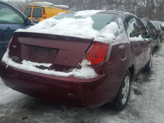 1G8AJ52F63Z105720 - 2003 SATURN ION LEVEL BURGUNDY photo 4