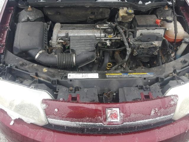 1G8AJ52F63Z105720 - 2003 SATURN ION LEVEL BURGUNDY photo 7