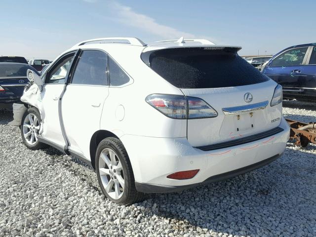 2T2ZK1BA6CC068693 - 2012 LEXUS RX 350 WHITE photo 3