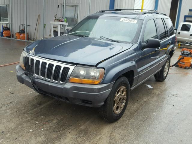 1J4GX48S61C674073 - 2001 JEEP GRAND CHER BLUE photo 2