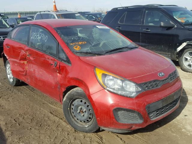 KNADM5A35E6358501 - 2014 KIA RIO LX RED photo 1