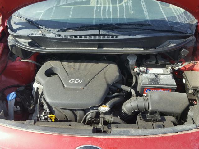 KNADM5A35E6358501 - 2014 KIA RIO LX RED photo 7