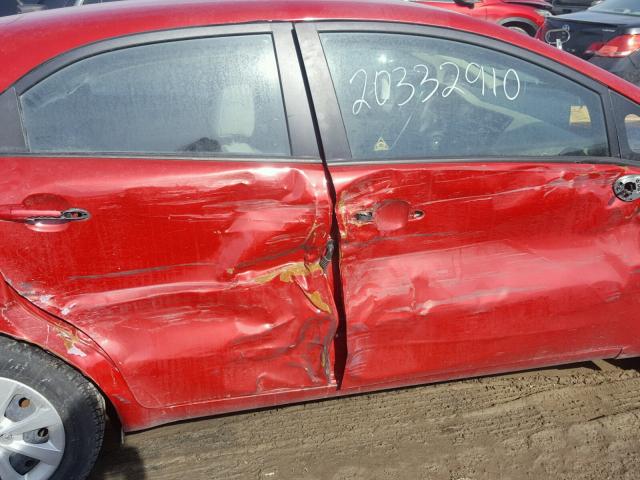KNADM5A35E6358501 - 2014 KIA RIO LX Կարմիր լուսանկար 9