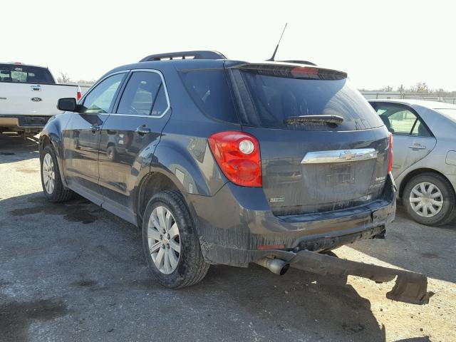 2CNFLDE52B6320407 - 2011 CHEVROLET EQUINOX LT GRAY photo 3