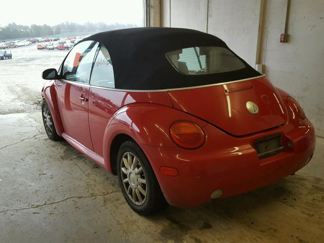 3VWCM31Y05M364881 - 2005 VOLKSWAGEN NEW BEETLE RED photo 3