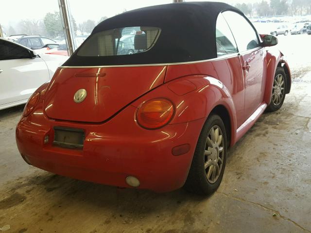 3VWCM31Y05M364881 - 2005 VOLKSWAGEN NEW BEETLE RED photo 4