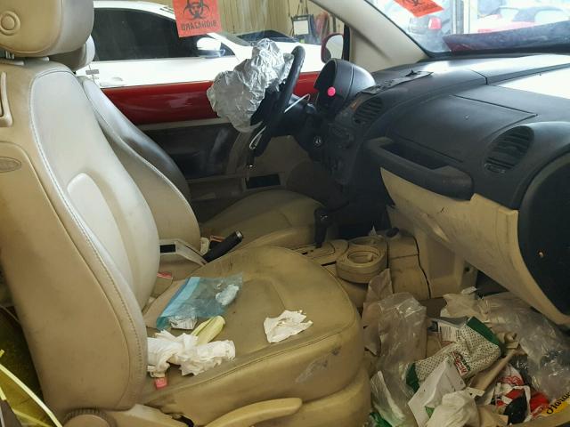 3VWCM31Y05M364881 - 2005 VOLKSWAGEN NEW BEETLE 红色 照片 5