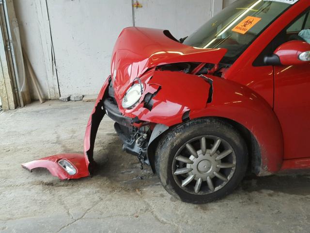 3VWCM31Y05M364881 - 2005 VOLKSWAGEN NEW BEETLE 红色 照片 9