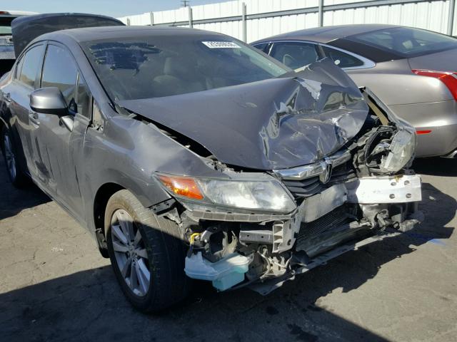 2HGFB2F86CH521223 - 2012 HONDA CIVIC EX GRAY photo 1