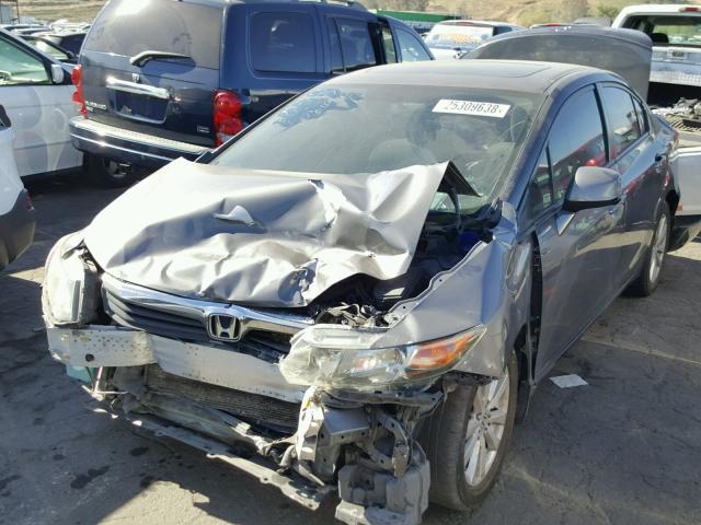 2HGFB2F86CH521223 - 2012 HONDA CIVIC EX GRAY photo 2