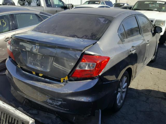 2HGFB2F86CH521223 - 2012 HONDA CIVIC EX GRAY photo 4